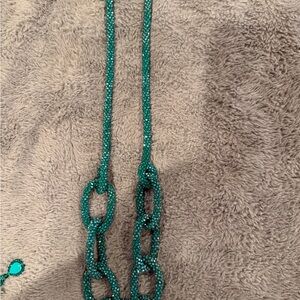 Green Beaded Chain Necklace - Women Jewelry